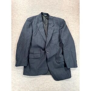 Evan Picone Tailored For Younkers Blazer Jacket Mens Gray Wool Notch Lapel 44R